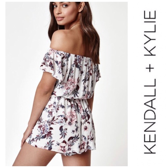 Kendall & Kylie Pants - Kendall & Kylie off the shoulder  Romper size (S)